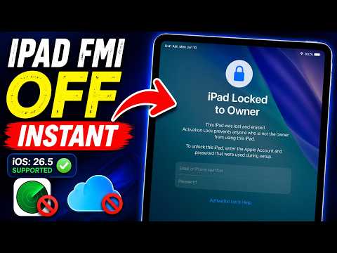 🔥NEW🔥 iPad iCloud Unlock permanent Fmi off Instant iCloud Remove Permanent Unlock Windows Tool✅