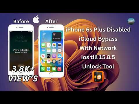iPhone 6s Plus Disabled iCloud Bypass | With Network | ios till 15.8.5 Unlock Tool PhonePoint Pro