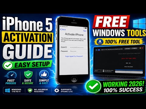 FREE iCloud Bypass iPhone 5/5c Windows Tool 2026