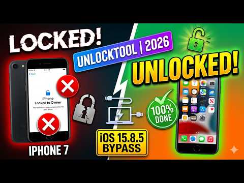 iPhone 7 iOS 15.8.5 iCloud Bypass By Unlocktool 2025