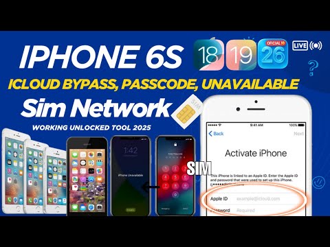 iPhone 6s 6Plus 6splus icloud Bypass Sim  Network Working Unlock Tool 2025 Easy Method 100% Done