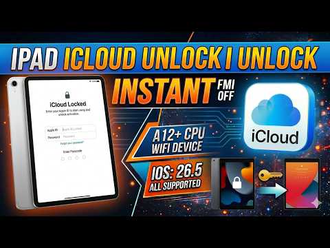🔥iCloud Unlock Permanent Fmi off iPad A12+ Wifi Devices Supported Ios:26.5 All Iphone iCloud Unlock✅