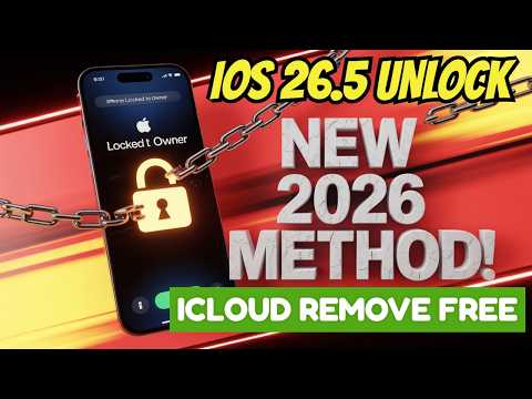 New iPhone iCloud Unlock Method 2026 🔓 FREE Activation Lock Fix | iPhone & iPad Guide