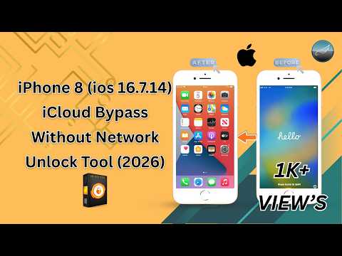 iPhone 8 iOS 16.7.14 iCloud Bypass Without Network Unlock Tool 2026 🔥 Full Guide