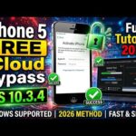 iPhone 5 iCloud Bypass iOS 10.3.4 FREE  Full Tutorial 2026
