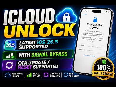 Latest ios iphone icloud bypass icloud unlock software | ios 26.5