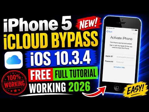 iCloud Removal iPhone 5 iOS 10.3.4 FREE Working Bypass 2026