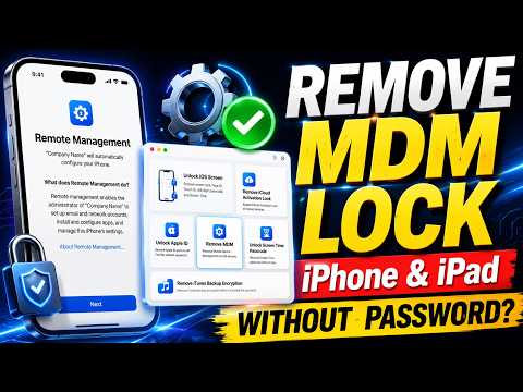 How to Remove MDM Lock from iPhone/iPad Without Password (2026 Updated)