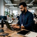 IT administrator managing Apple Business Manager lock settings